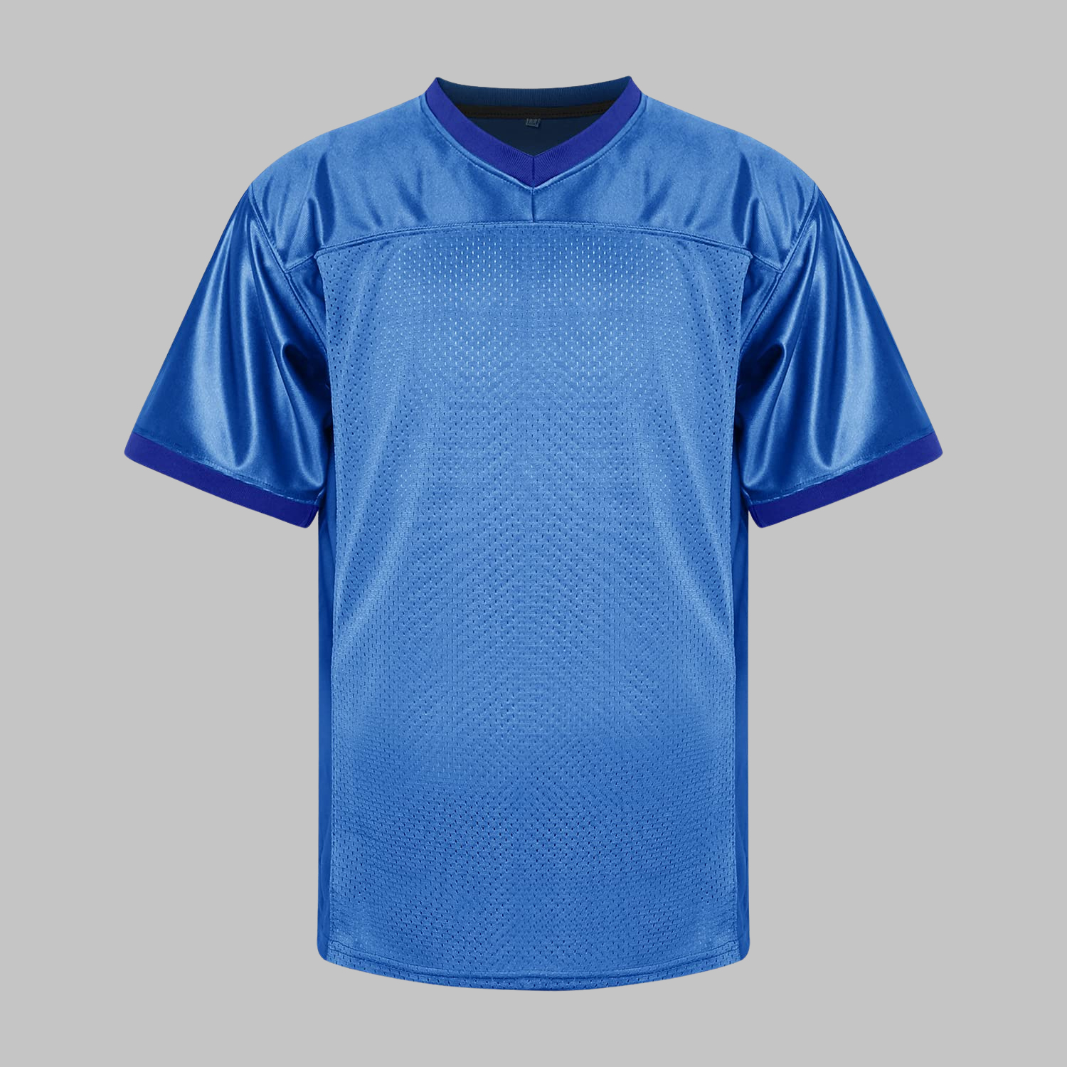 Royal Blue Blank Football Jersey front Royal Blue Blank Football Jersey | Mesh Athletic Training Shirt