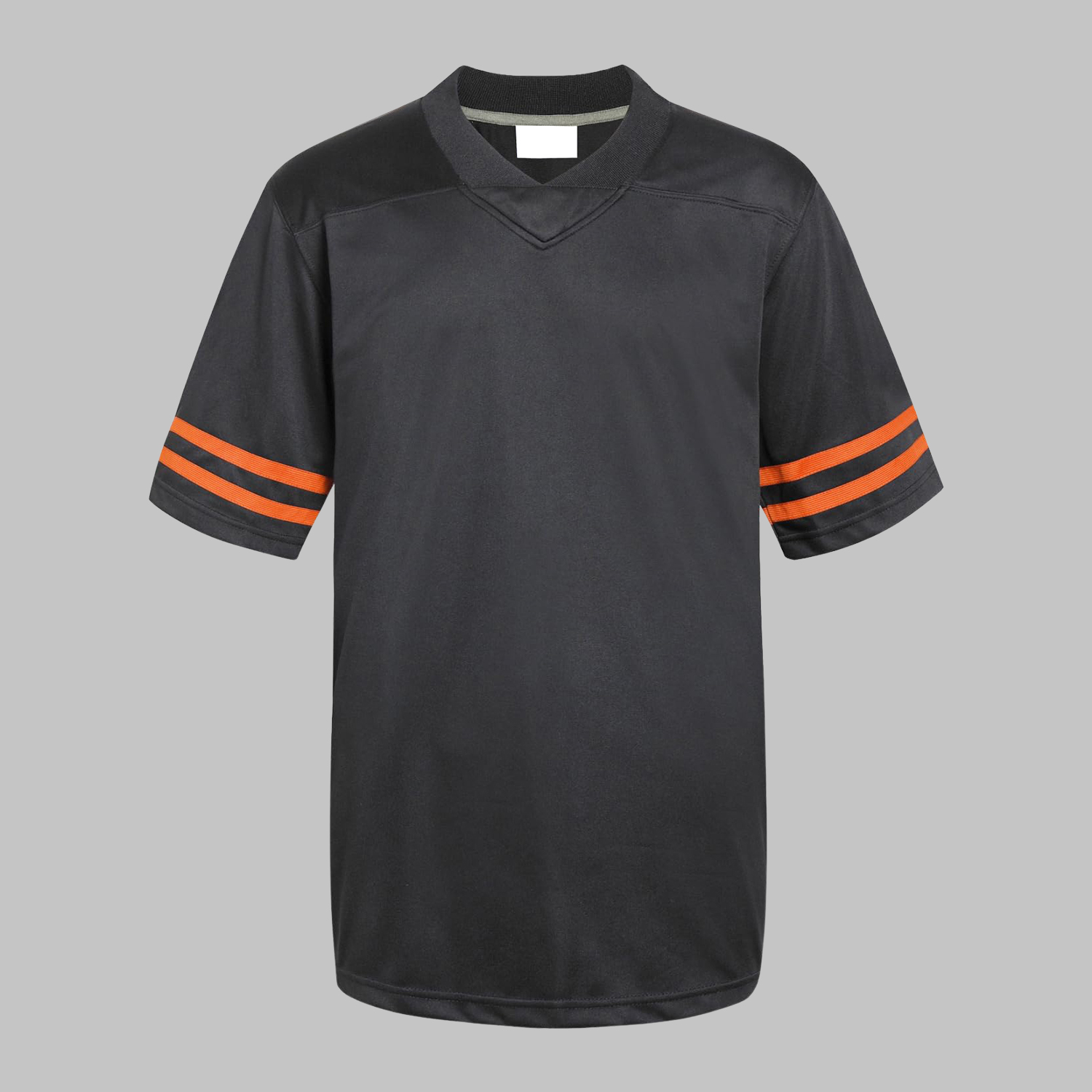Black Orange Striped Football Jersey Black Orange Striped Front Football Jersey