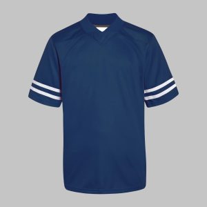 Navy Blue Striped Front Football Jersey