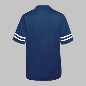 Navy Blue Striped Back Football Jersey