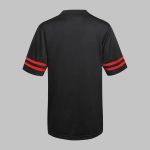 Black Red Striped Back Football Jersey
