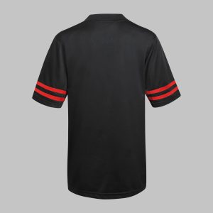 Black Red Striped Back Football Jersey