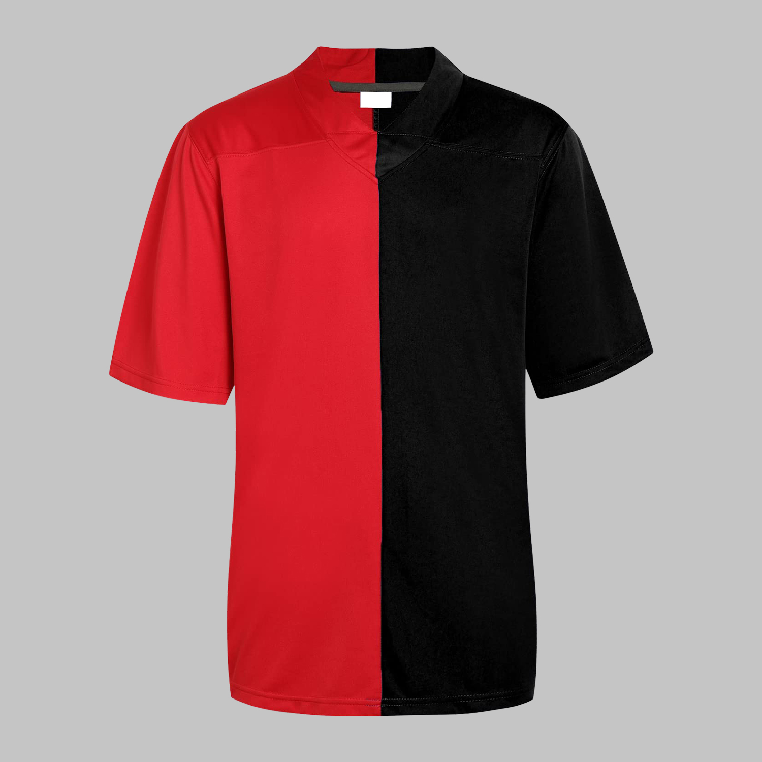 Red and Black Split Football Jersey Red and Black Split Front Football Jersey
