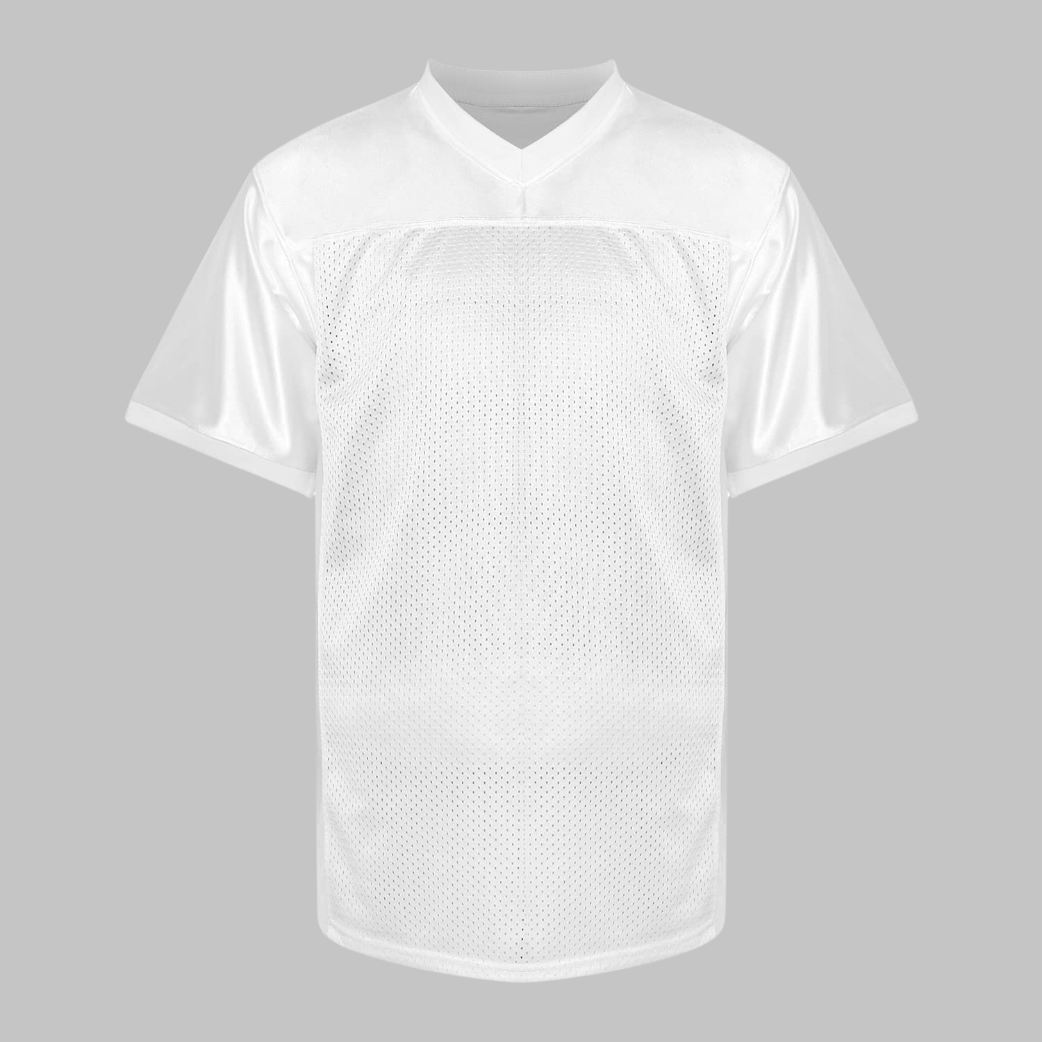 White Blank Football Jersey White Blank Front Football Jersey