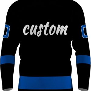 Custom Red Ice Back Hockey Jersey