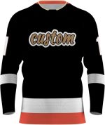 Custom Black Ice Front Hockey Jersey