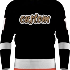 Custom Black Ice Front Hockey Jersey