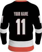 Custom Black Ice Back Hockey Jersey