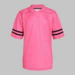 Pink Striped Varsity Front Football Jersey