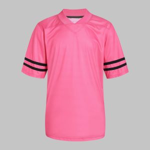 Pink Striped Varsity Front Football Jersey