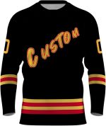 Custom Black Front Ice Hockey Jersey