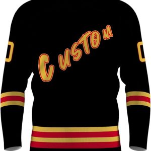 Custom Black Front Ice Hockey Jersey