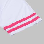 White Pink Striped Football Jersey