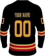 Custom Black Ice Back Hockey Jersey