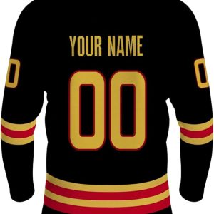 Custom Black Ice Back Hockey Jersey