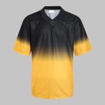 Black Yellow Gradient Front Football Jersey