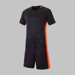 Custom Black and Orange Soccer Uniform