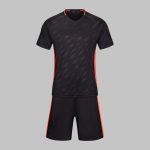 Custom Black and Orange Soccer Uniform