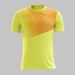 custom diagonal stripe Front crew neck jersey