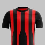 custom vertical stripe Front crew neck jersey