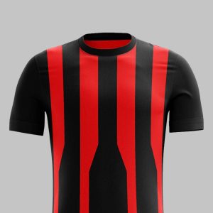 custom vertical stripe Front crew neck jersey