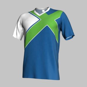 Custom Cross Front Graphic V-Neck Jersey