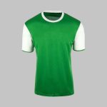 custom geometric Front split crew neck jersey