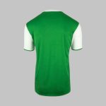 custom geometric Back split crew neck jersey