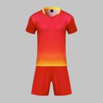 Custom Red and Yellow Soccer Uniform