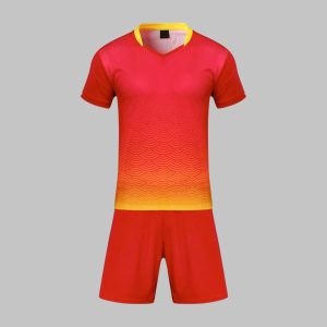 Custom Red and Yellow Soccer Uniform