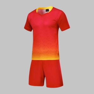 Custom Red and Yellow Soccer Uniform