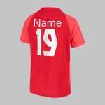 custom red number 19 soccer jersey