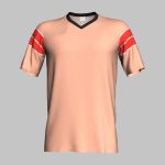 Custom Soccer Jersey | Peach & Red