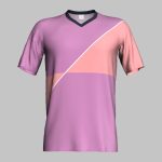 Custom Purple V-Neck front Soccer Jersey