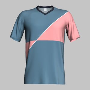 custom geometric colorblock front soccer jersey