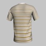 custom navy striped back soccer jersey