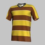 custom khaki striped soccer jersey