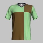 custom green geometric soccer jersey