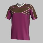 custom brown geometric soccer jersey