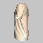 custom green gray striped soccer jersey