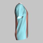 custom peach fluid soccer jersey