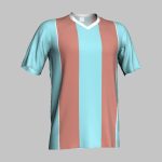 custom peach fluid soccer jersey