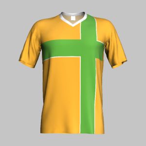custom light blue striped soccer jersey