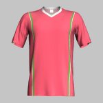 Custom Red and Black Striped Soccer Jersey