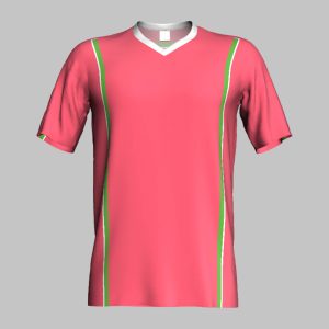 Custom Red and Black Striped Soccer Jersey