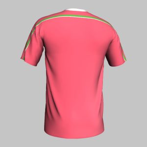 Custom Red and Black Striped Soccer Jersey