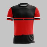 custom color block crew Front neck jersey