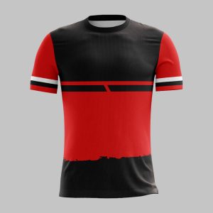 custom color block crew Front neck jersey