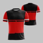 custom color block crew neck jersey