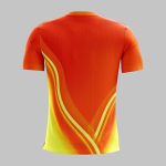 custom abstract wave Back crew neck jersey